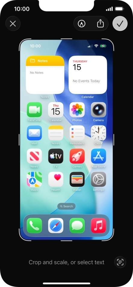 Follow the instructions on the screen to edit and save your screenshot.