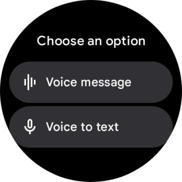 Press the required setting and follow the instructions on the screen to record and send the required reply.