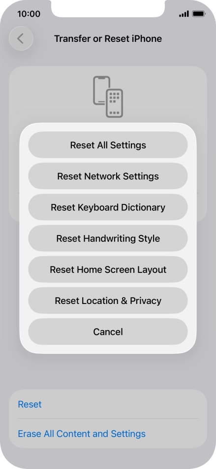 Press Reset Network Settings.