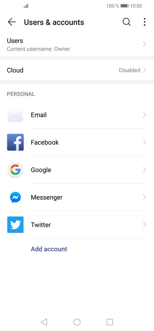 Press the menu icon.