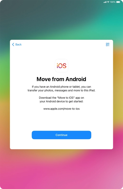 To transfer content to your tablet, you need to install the app 