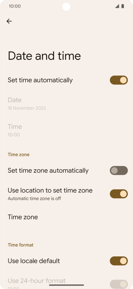 Press the indicator next to 