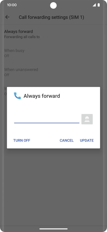 Press TURN OFF.