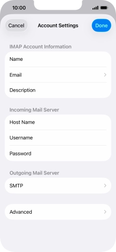 Press SMTP.