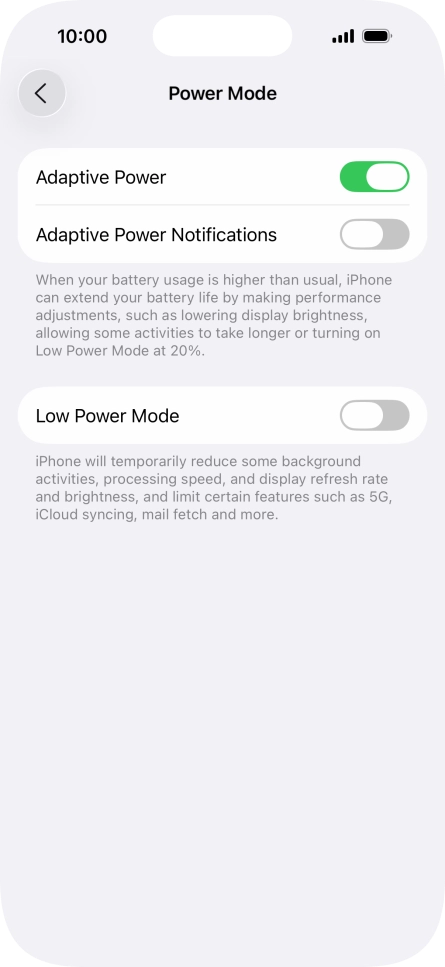 Press the indicator next to 