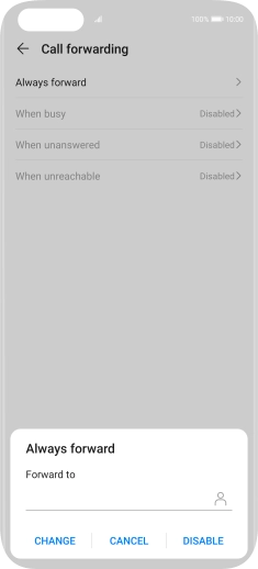 Press DISABLE.