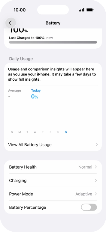 Press Power Mode.
