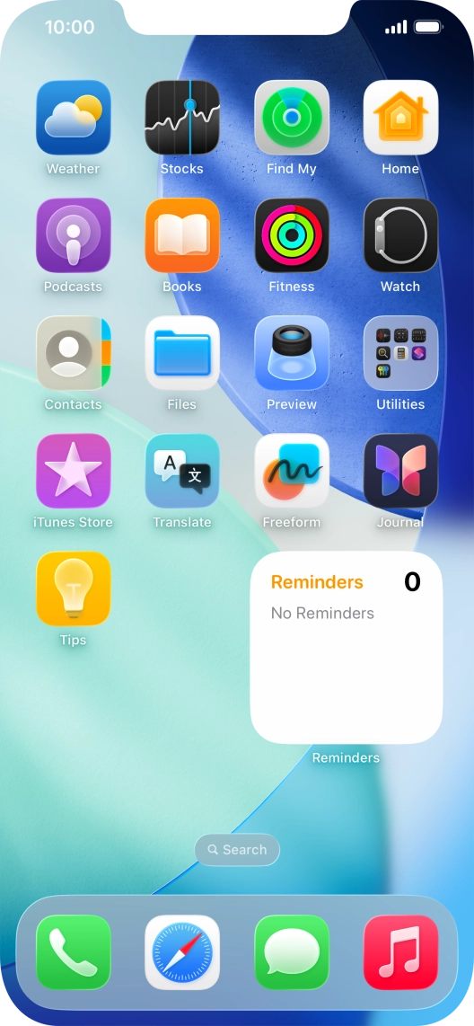 If you're using a Widget Stack: slide up or down on the stack to select the required widget.