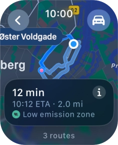 Press the transport type icon.