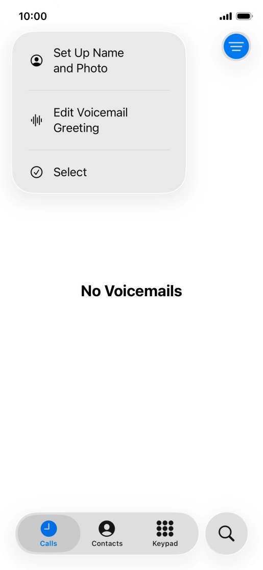 Press Edit Voicemail Greeting.
