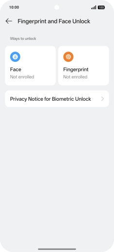 Press Fingerprint.