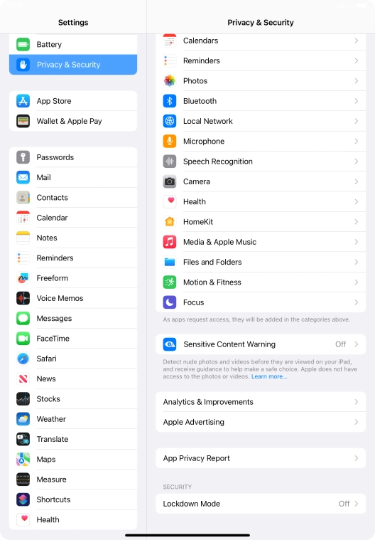 Press App Privacy Report.