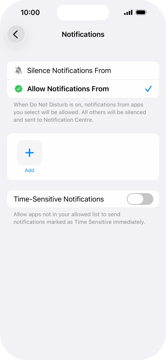 Press the indicator next to 