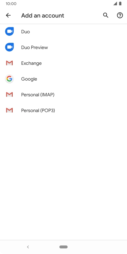 Press Google.