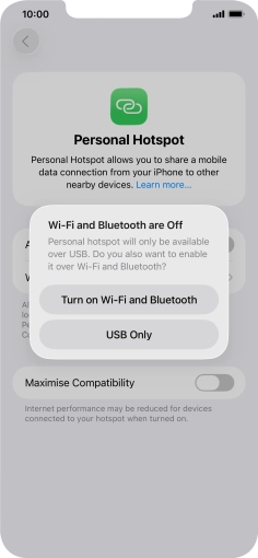 If Wi-Fi is turned off, press Turn on Wi-Fi and Bluetooth.