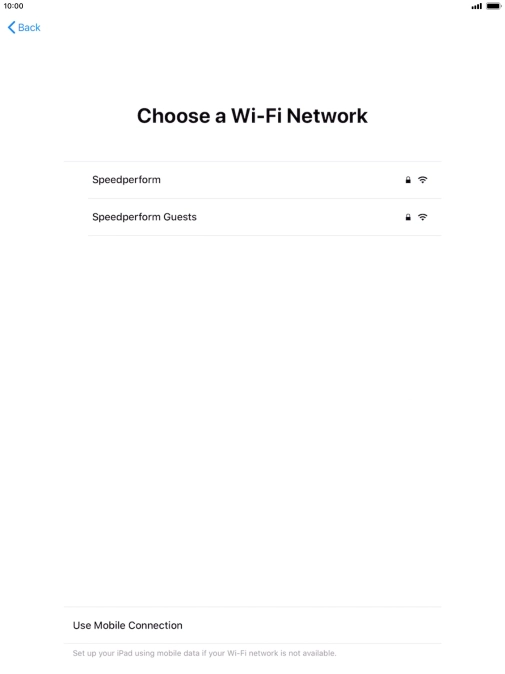 Press the required Wi-Fi network.