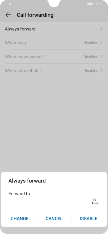 Press DISABLE.