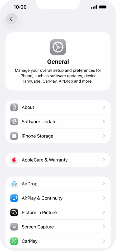 Press Software Update. If a new software version is available, it's displayed. Follow the instructions on the screen to update the phone software.