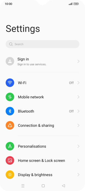 Press Wi-Fi.