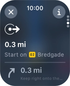 Press the end icon.