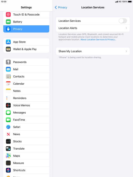 Press the indicator next to 