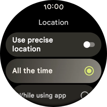 Follow the instructions on the screen to select the required settings and turn the function on or off.