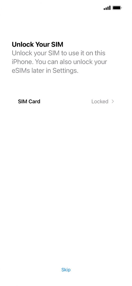 Press SIM Card.