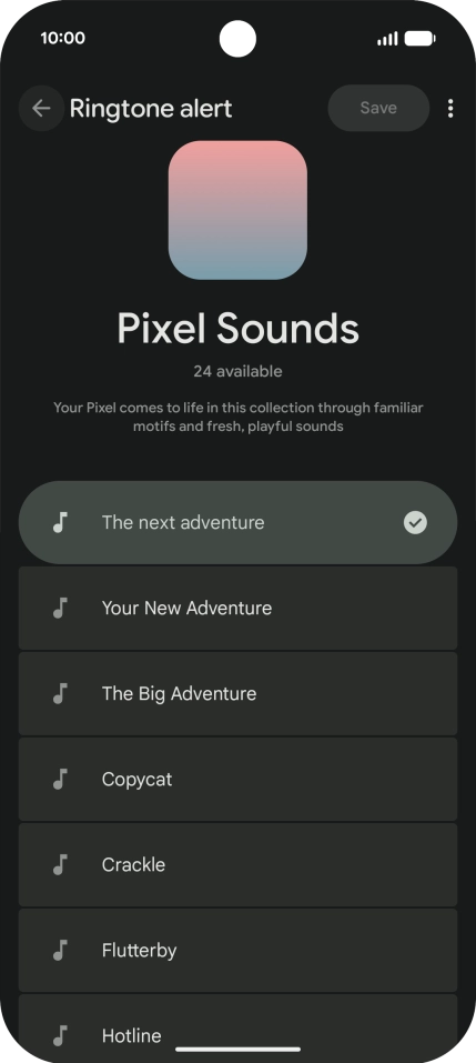 Press the required ring tones to hear them.