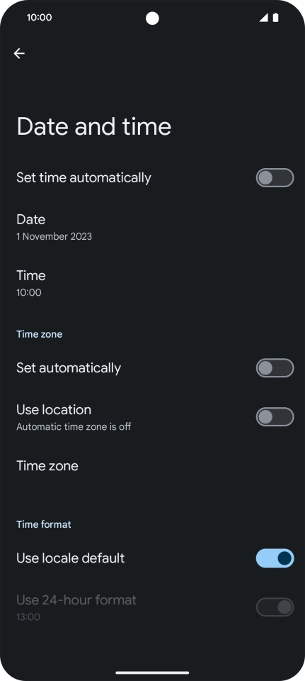 Press the indicator next to 