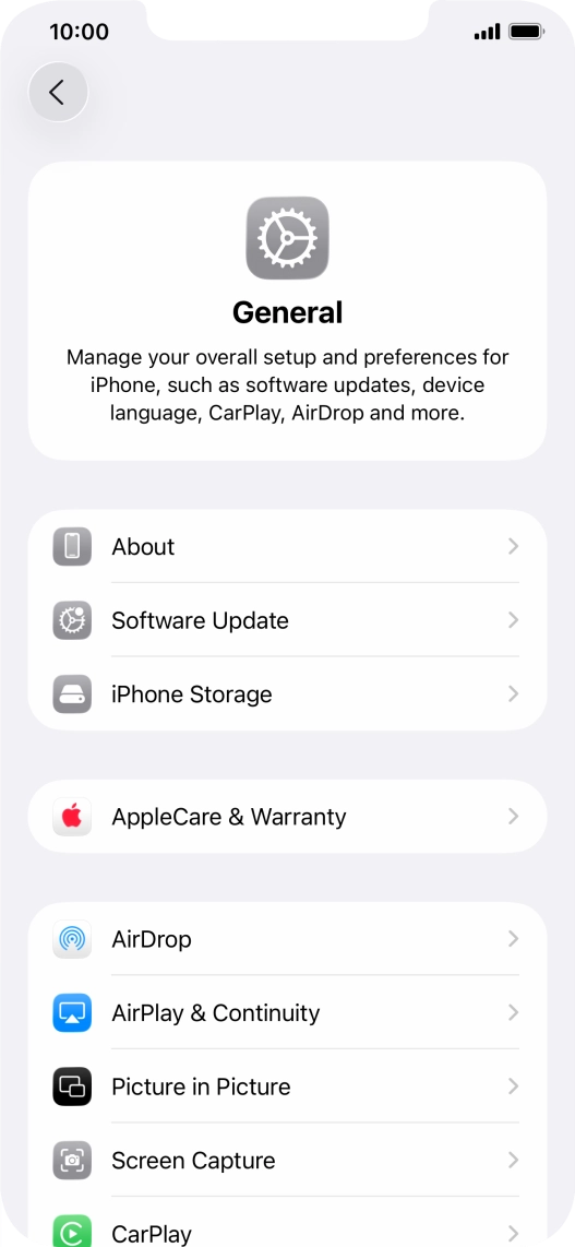 Press Software Update. If a new software version is available, it's displayed. Follow the instructions on the screen to update the phone software.