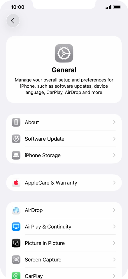 Press Software Update. If a new software version is available, it's displayed. Follow the instructions on the screen to update the phone software.