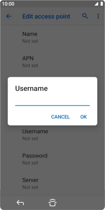 Key in eesecure and press OK.