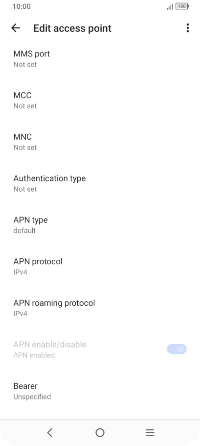 Press MMS port.