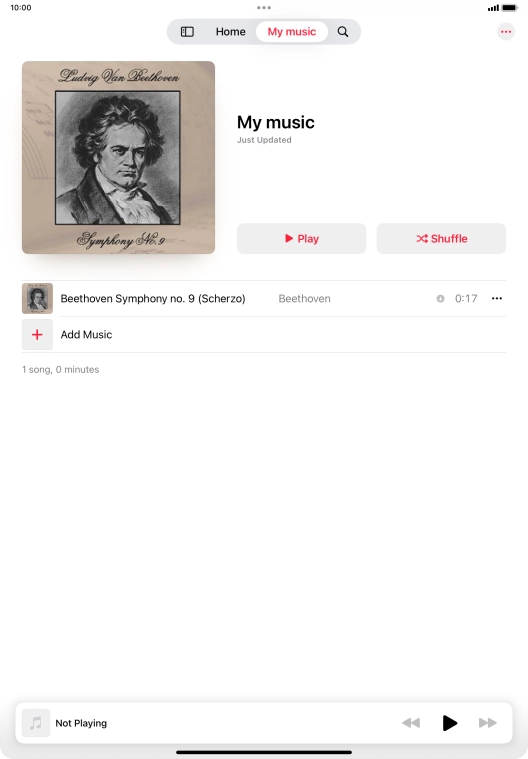 Go to the required category or playlist and press the required audio file.