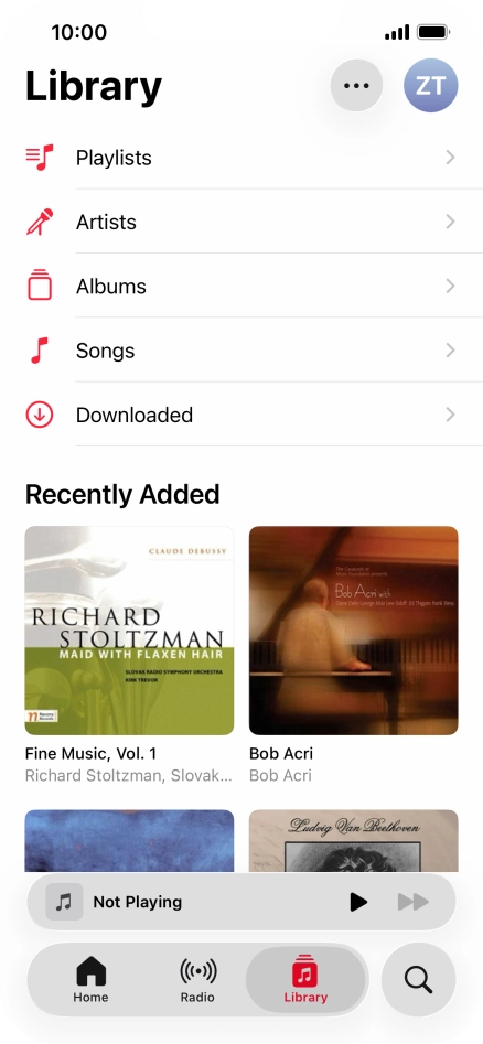 Press Playlists.