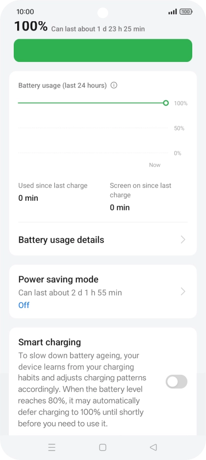 Press Power saving mode.