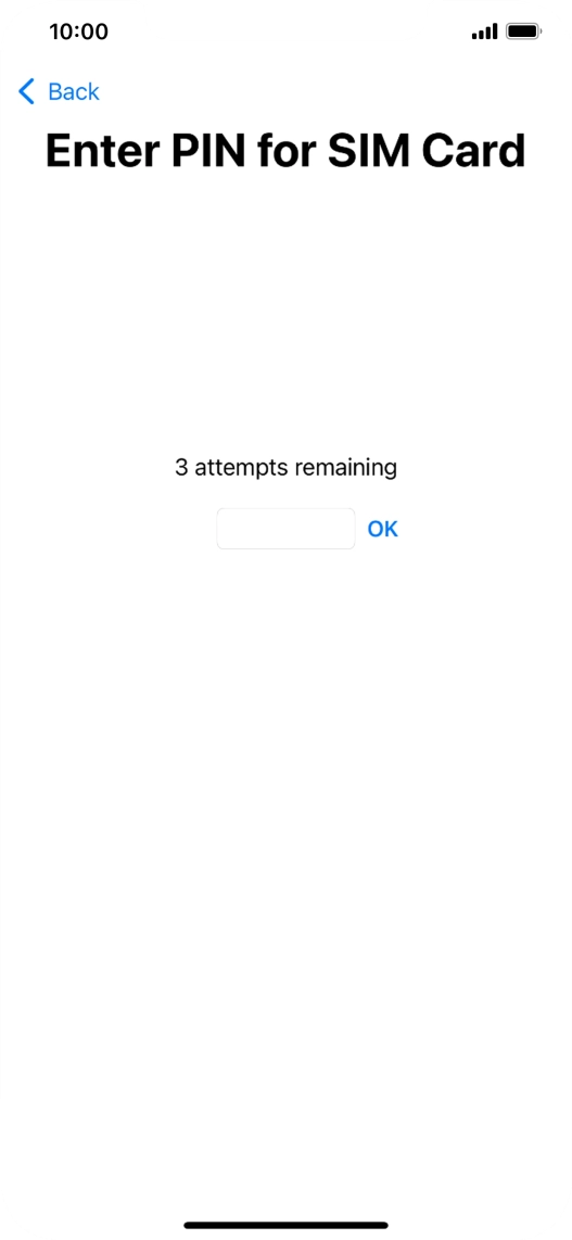If your SIM is locked, key in your PIN and press OK. The default PIN is 1111.