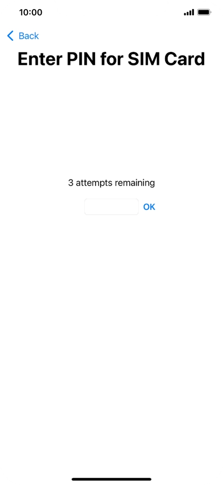 If your SIM is locked, key in your PIN and press OK. The default PIN is 1111.