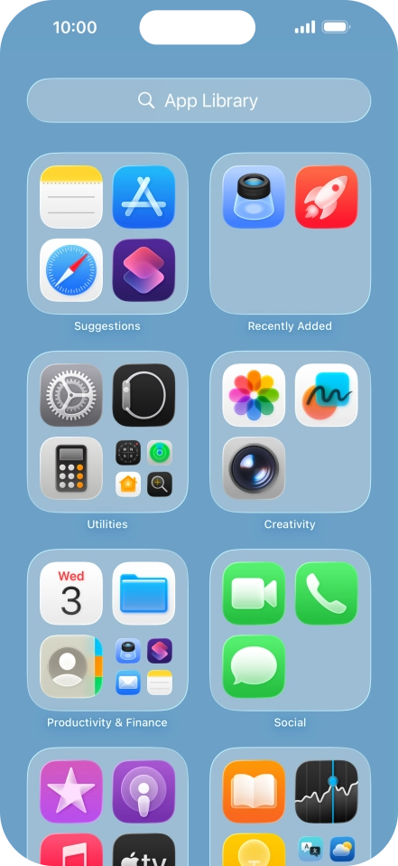Press the required app.