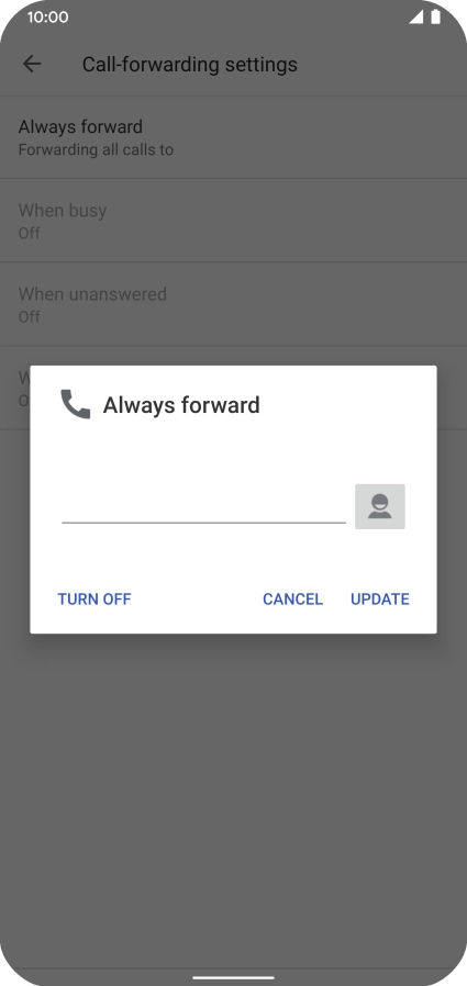 Press TURN OFF.
