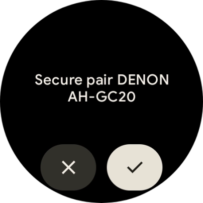 Press the confirm icon.