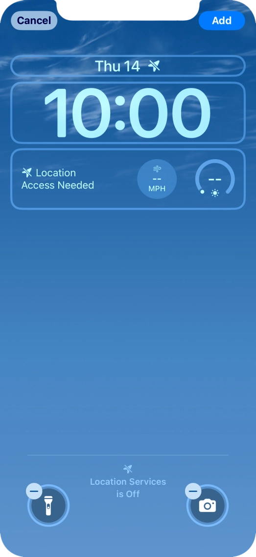 To customise the way the lock screen date is displayed, press the date widget and follow the instructions on the screen to find the required widget display mode.