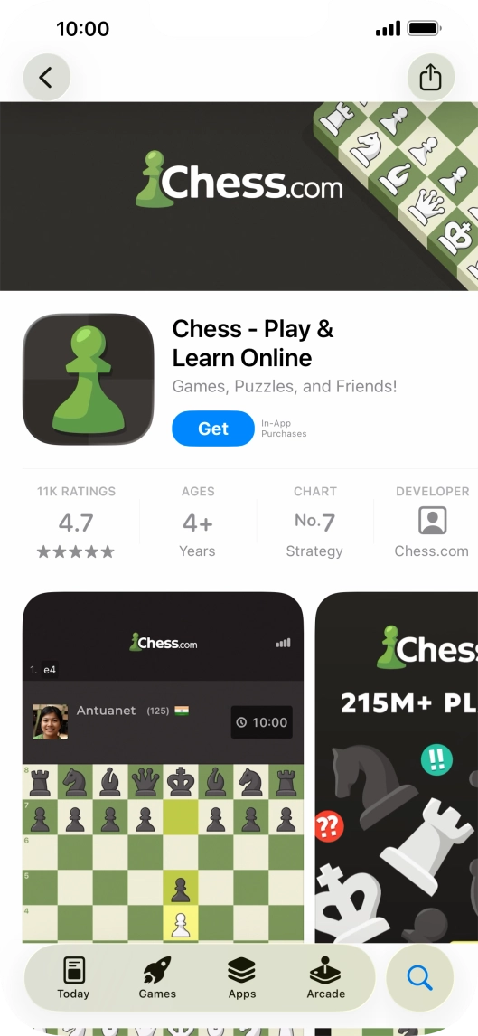 Press Get and follow the instructions on the screen to install the app.