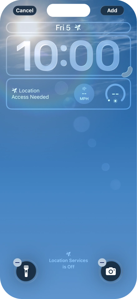 To customise the way the lock screen date is displayed, press the date widget and follow the instructions on the screen to find the required widget display mode.