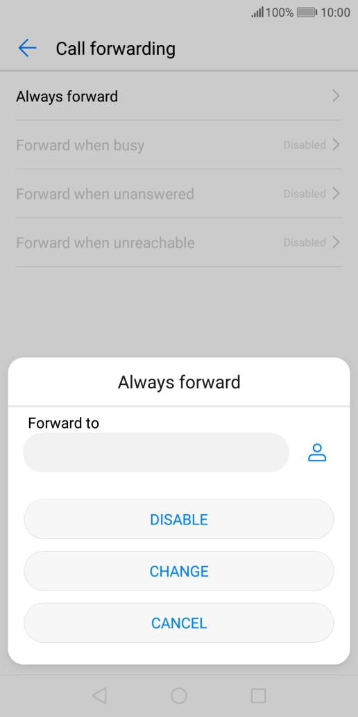 Press DISABLE.