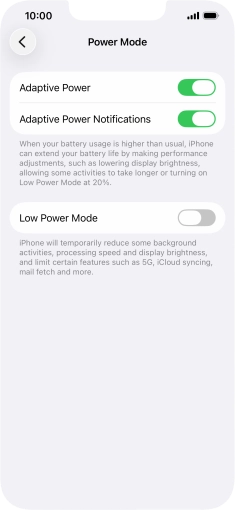 Press the indicator next to 
