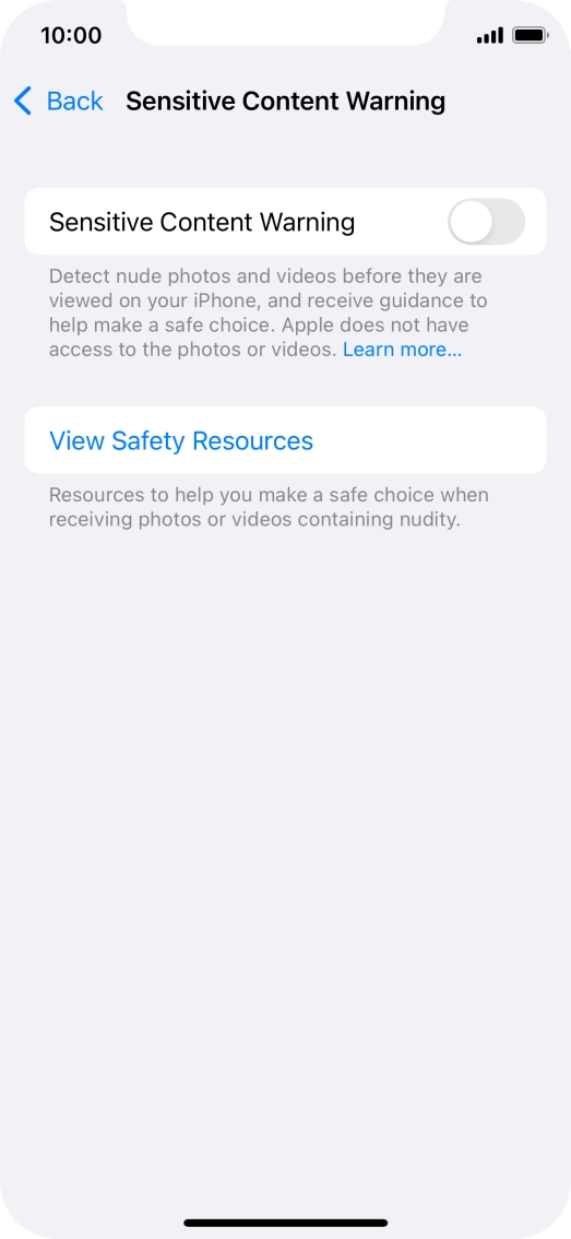 Press the indicator next to 