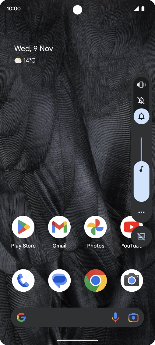 Press the silent mode icon to turn on the function.