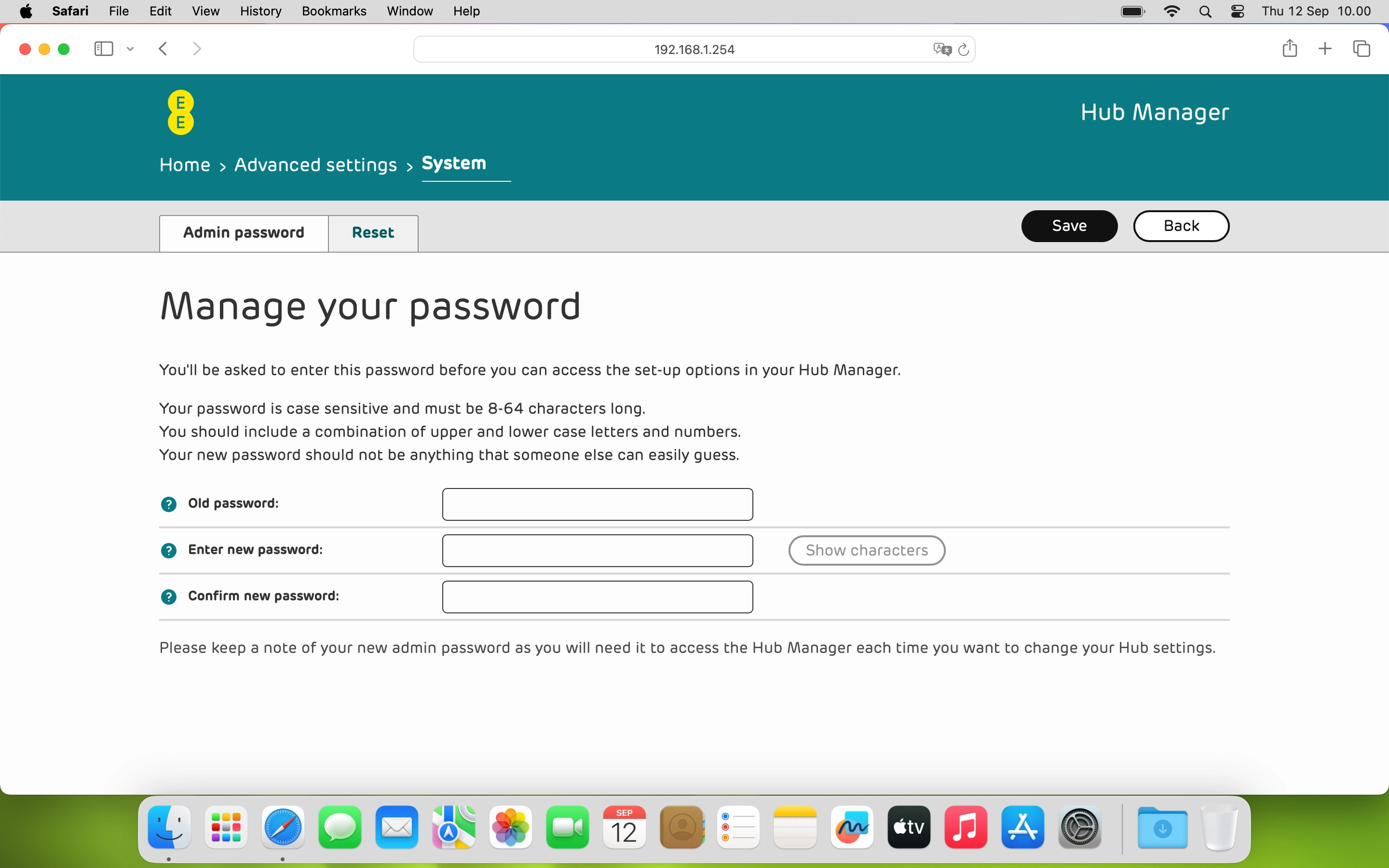 Click the field next to 