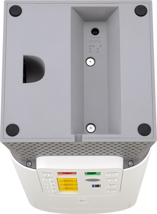 Turn the bottom of your router towards you.